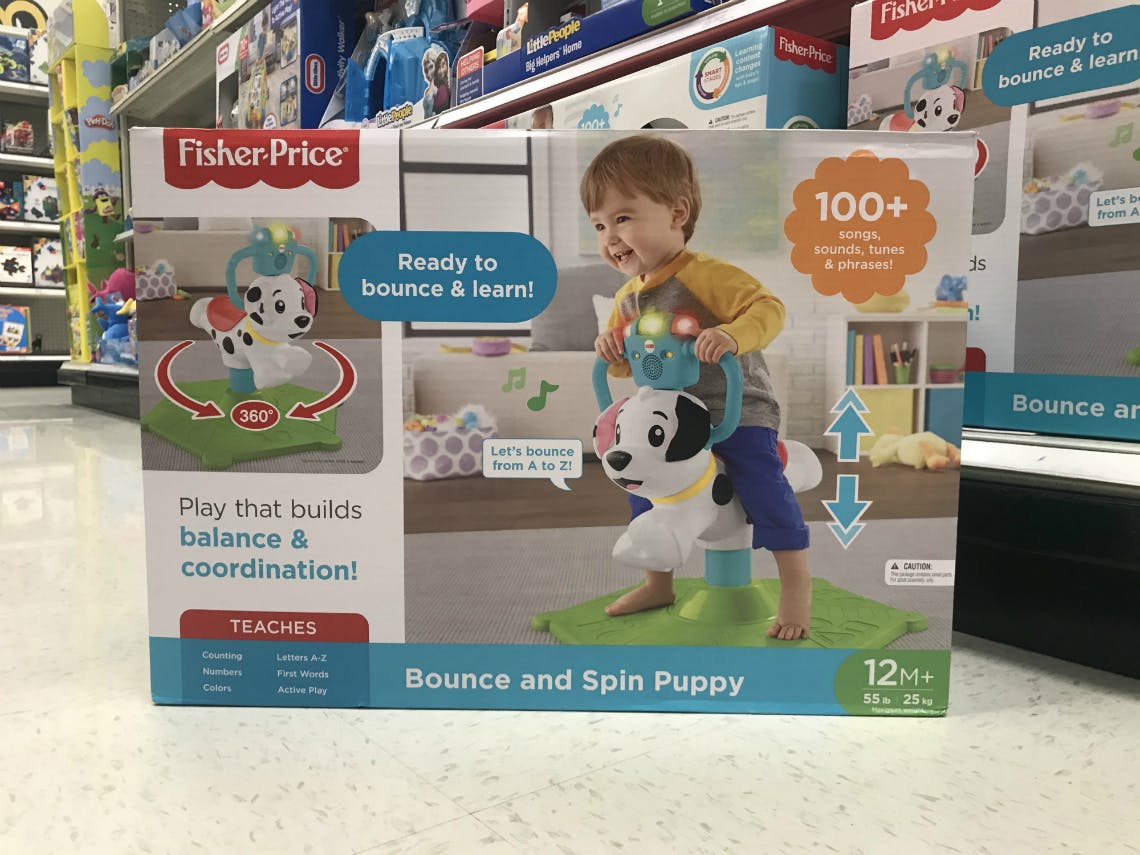 fisher price bounce and spin puppy