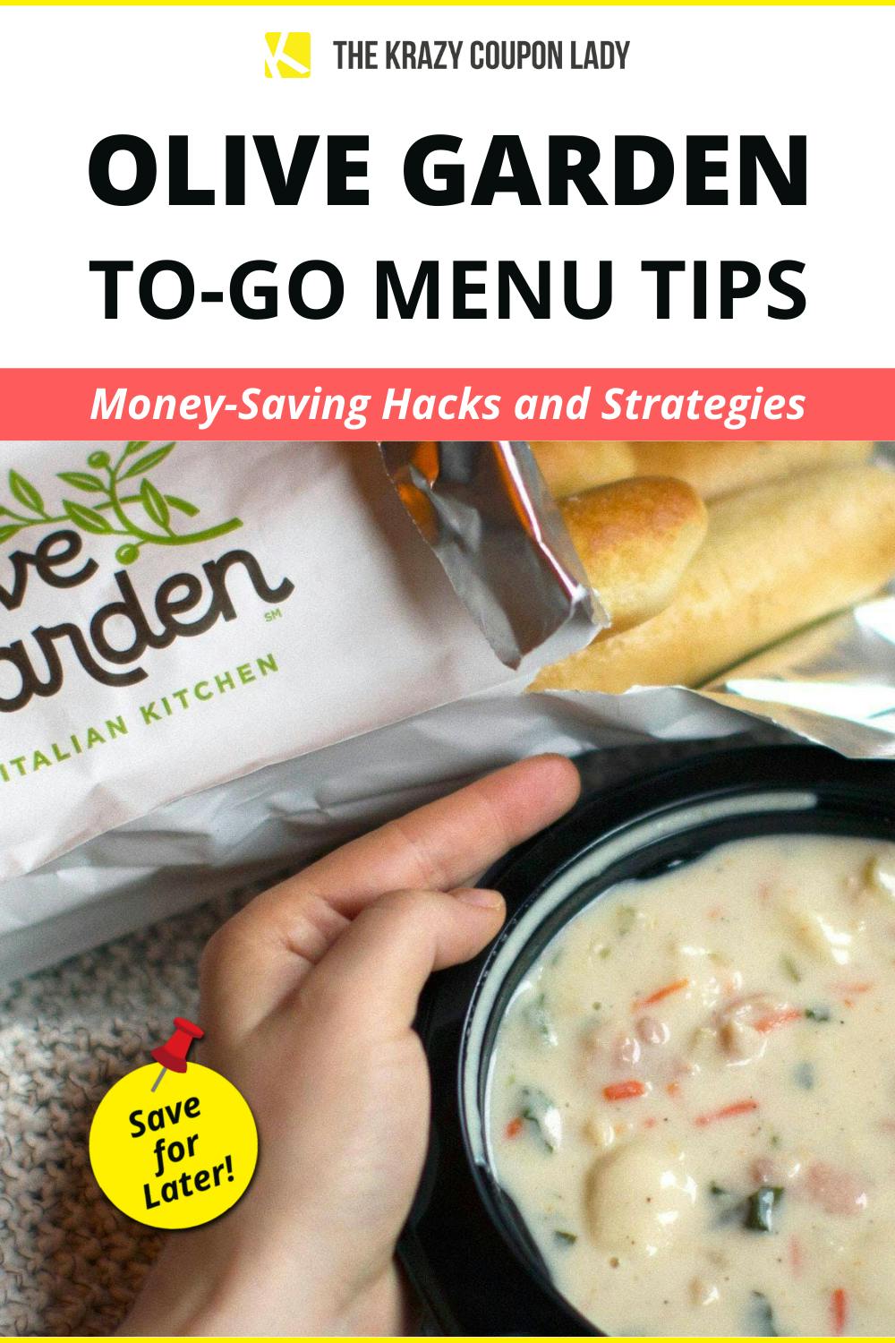 Olive Garden To-Go Menu Savings Tips & Strategies - The Krazy ...