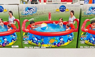 A boxed H2O Go Sea Pals Spray Pool stocked at Costco.