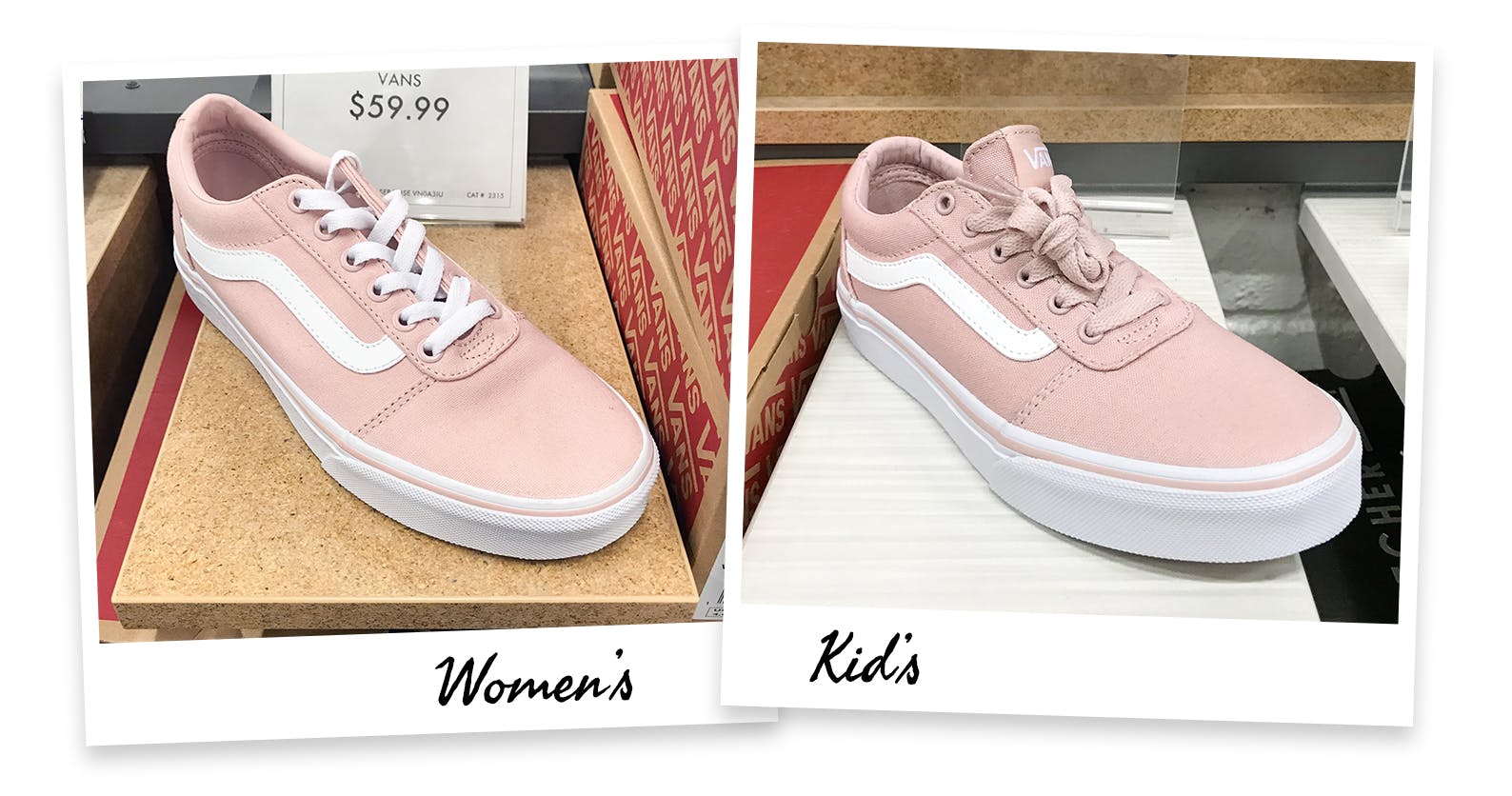 mens to womens shoe size vans