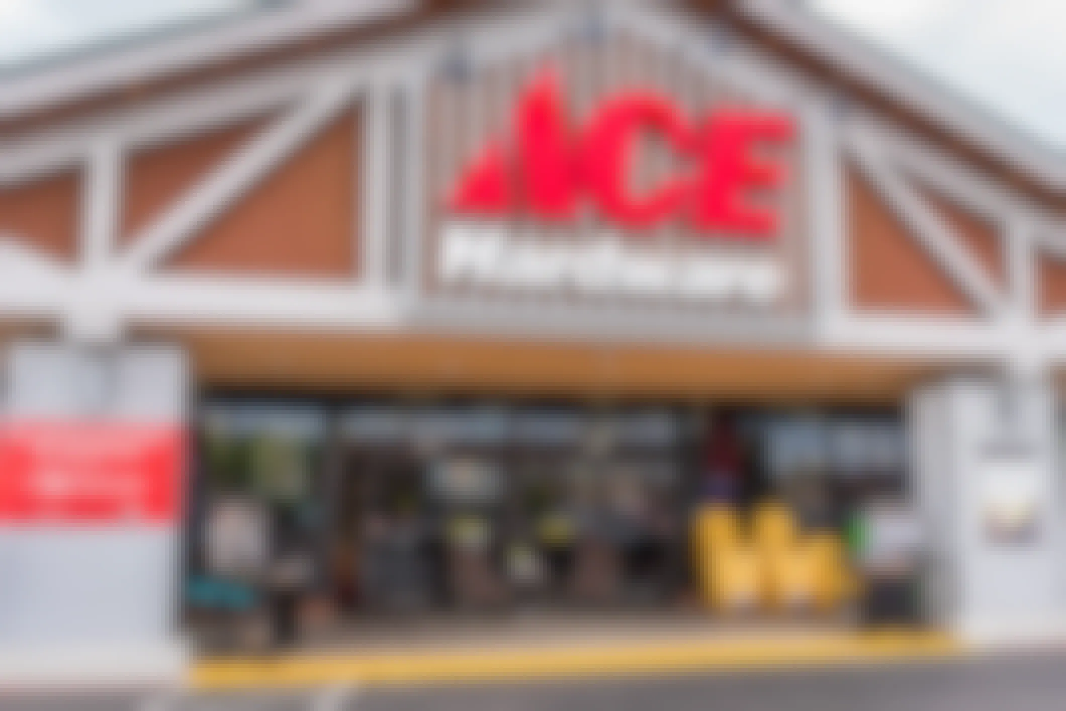 Outside of an Ace hardware store 2020
