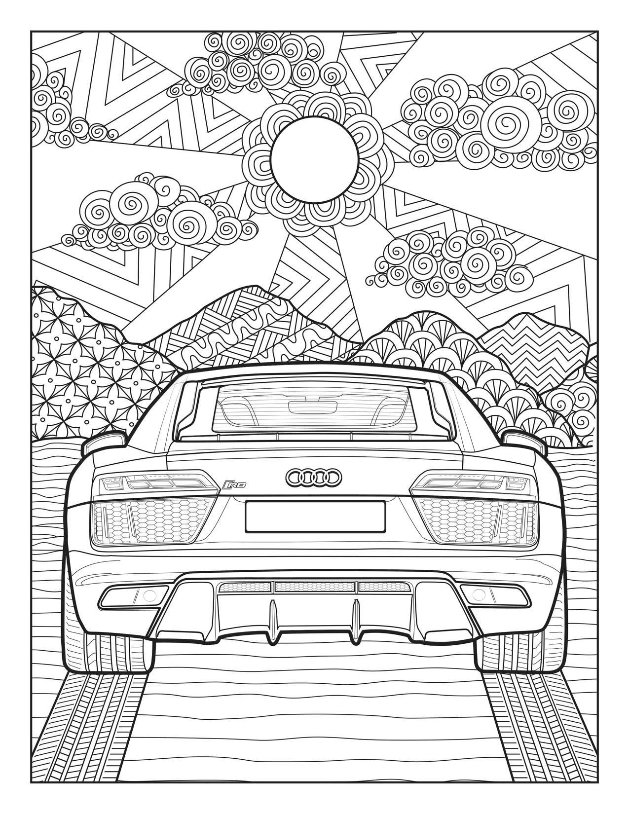 Audi coloring page free download