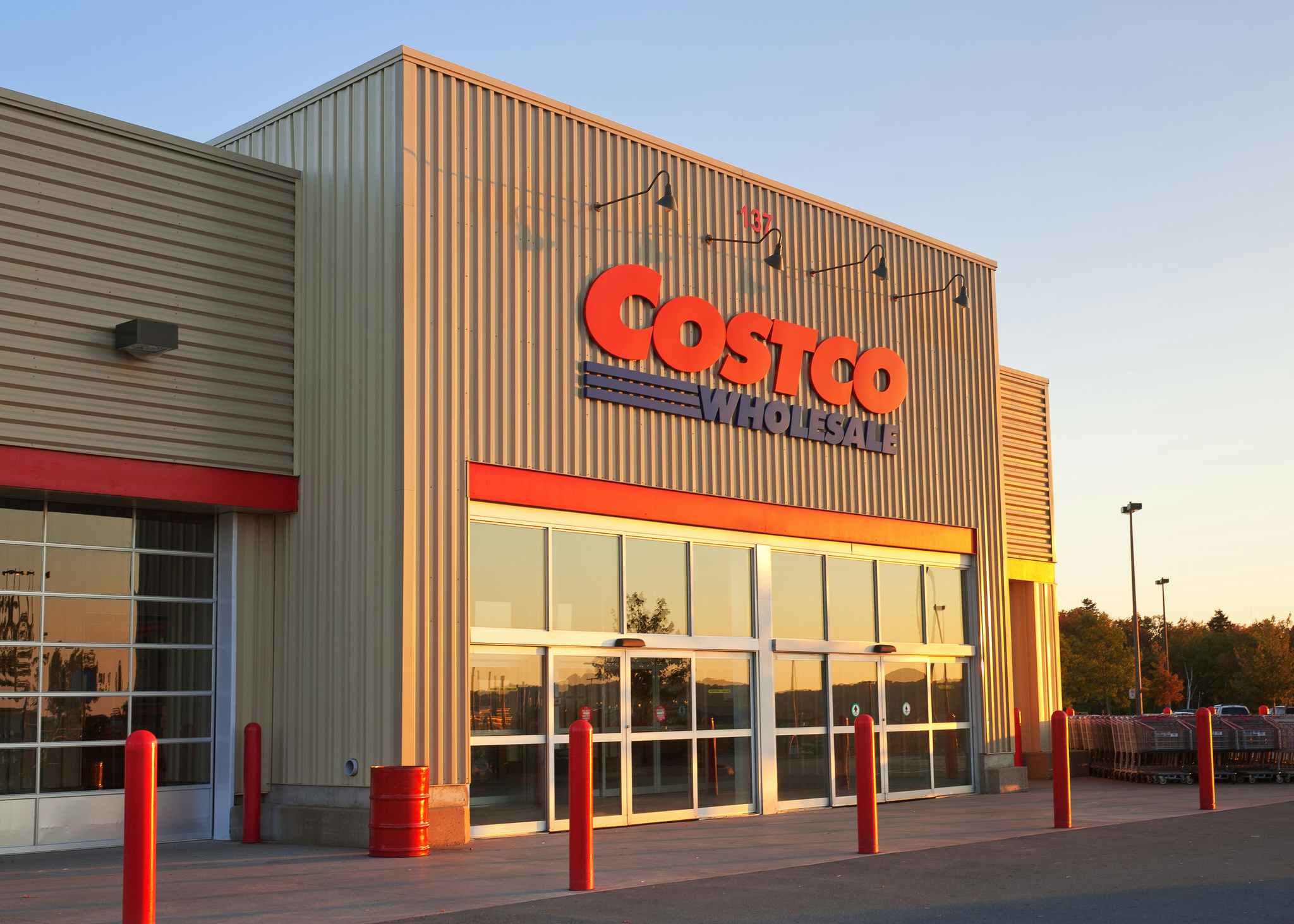 The outside of a Costco store