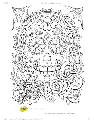 Sugar skull coloring book