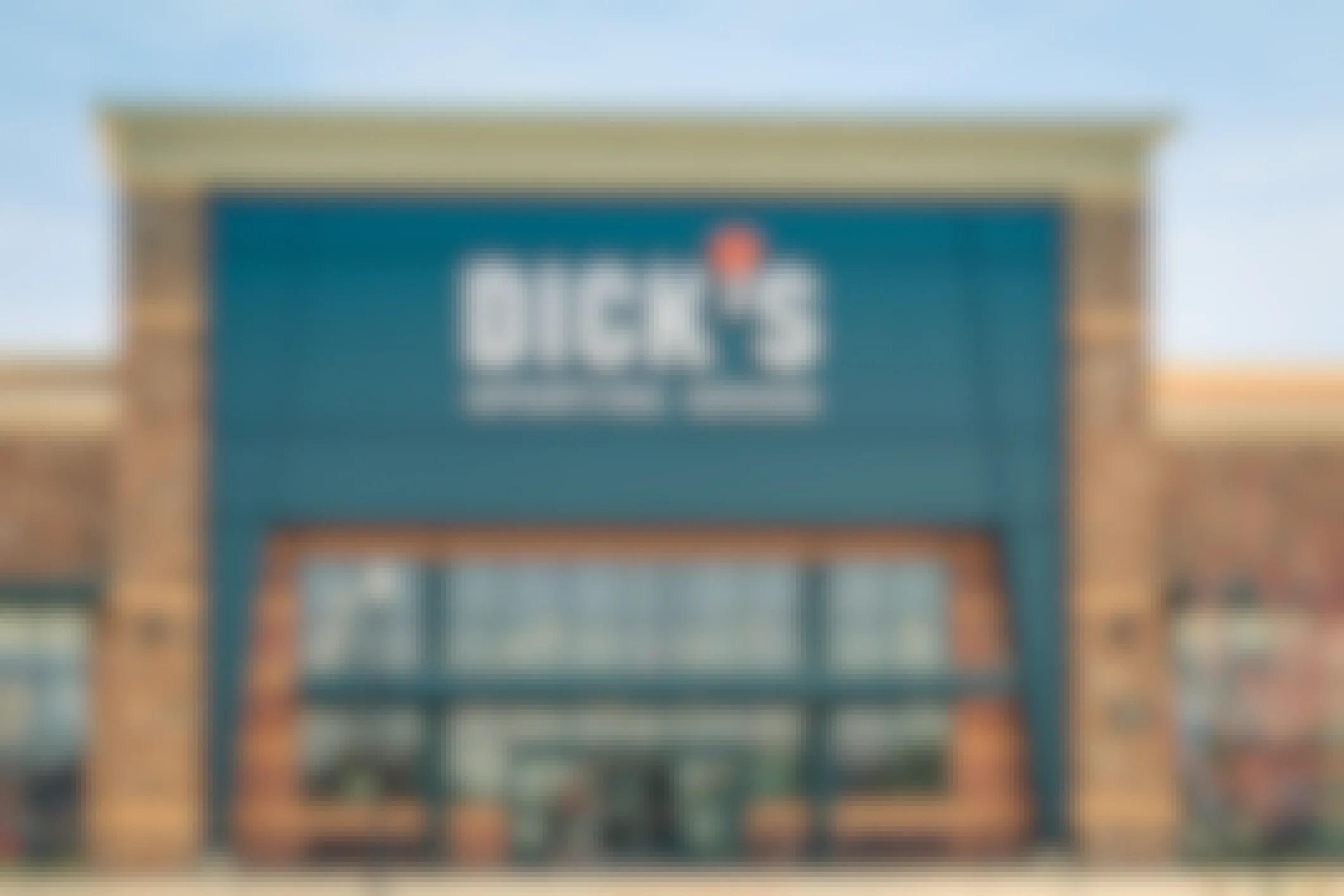 Exterior of Dicks Sporting Goods, a chain of retail stores in over 600 locations.