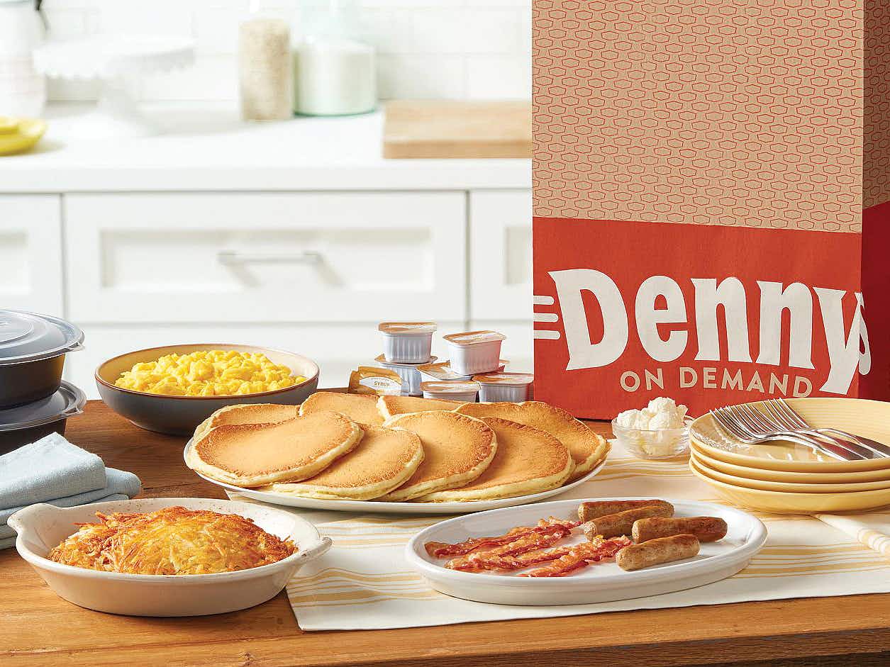 dennys meal on table