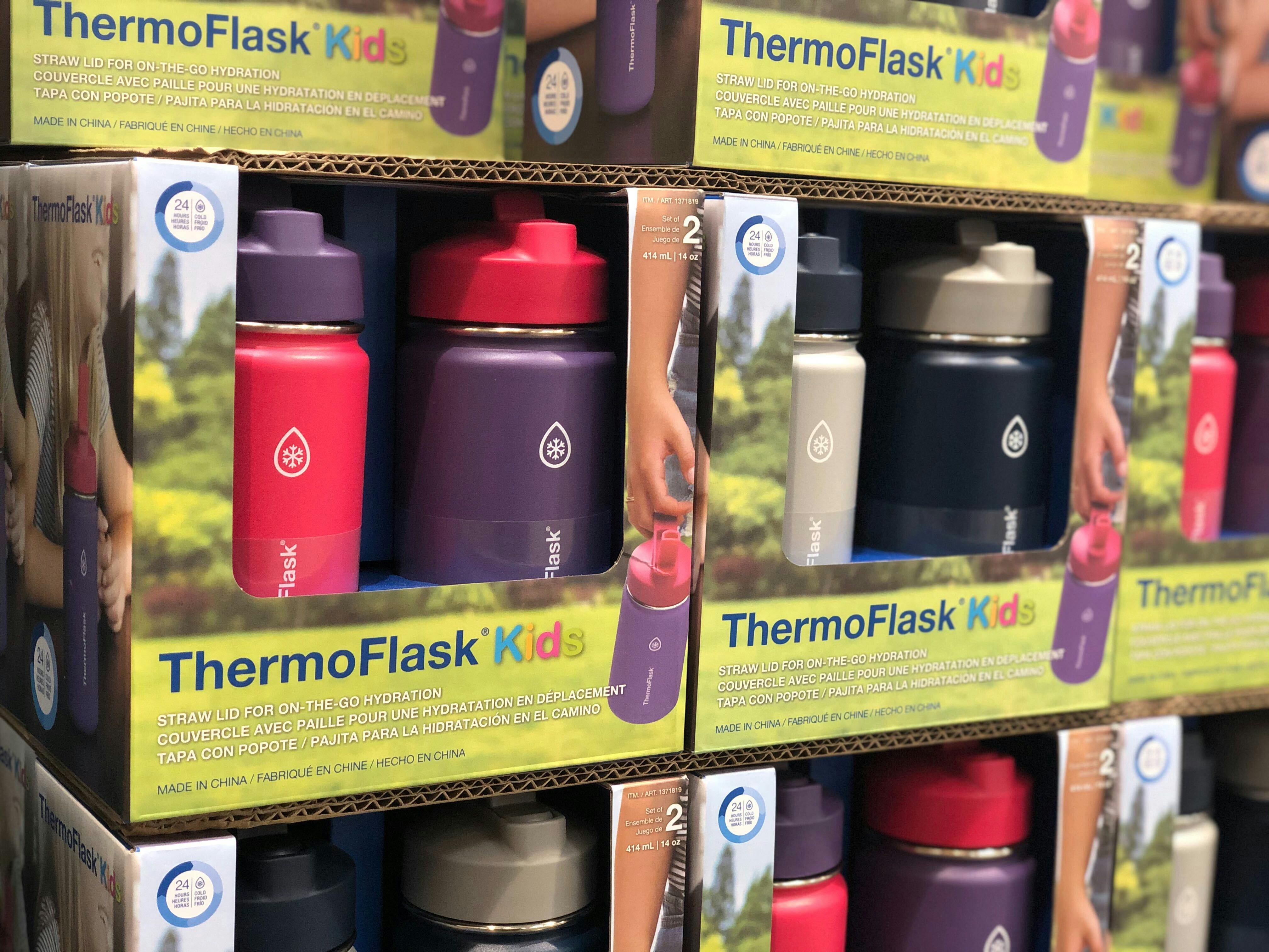 ThermoFlask Kids 2-Pack Water Bottles 