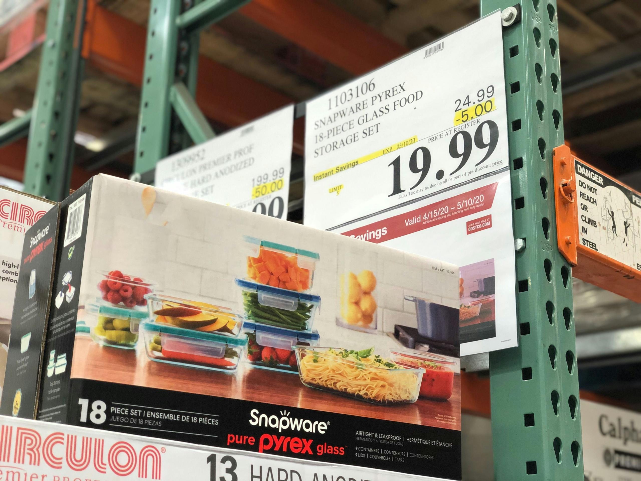 18 Piece Pyrex Food Storage Set Only 19 99 At Costco The Krazy Coupon Lady