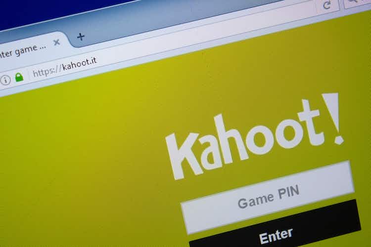 The Kahoot webpage 