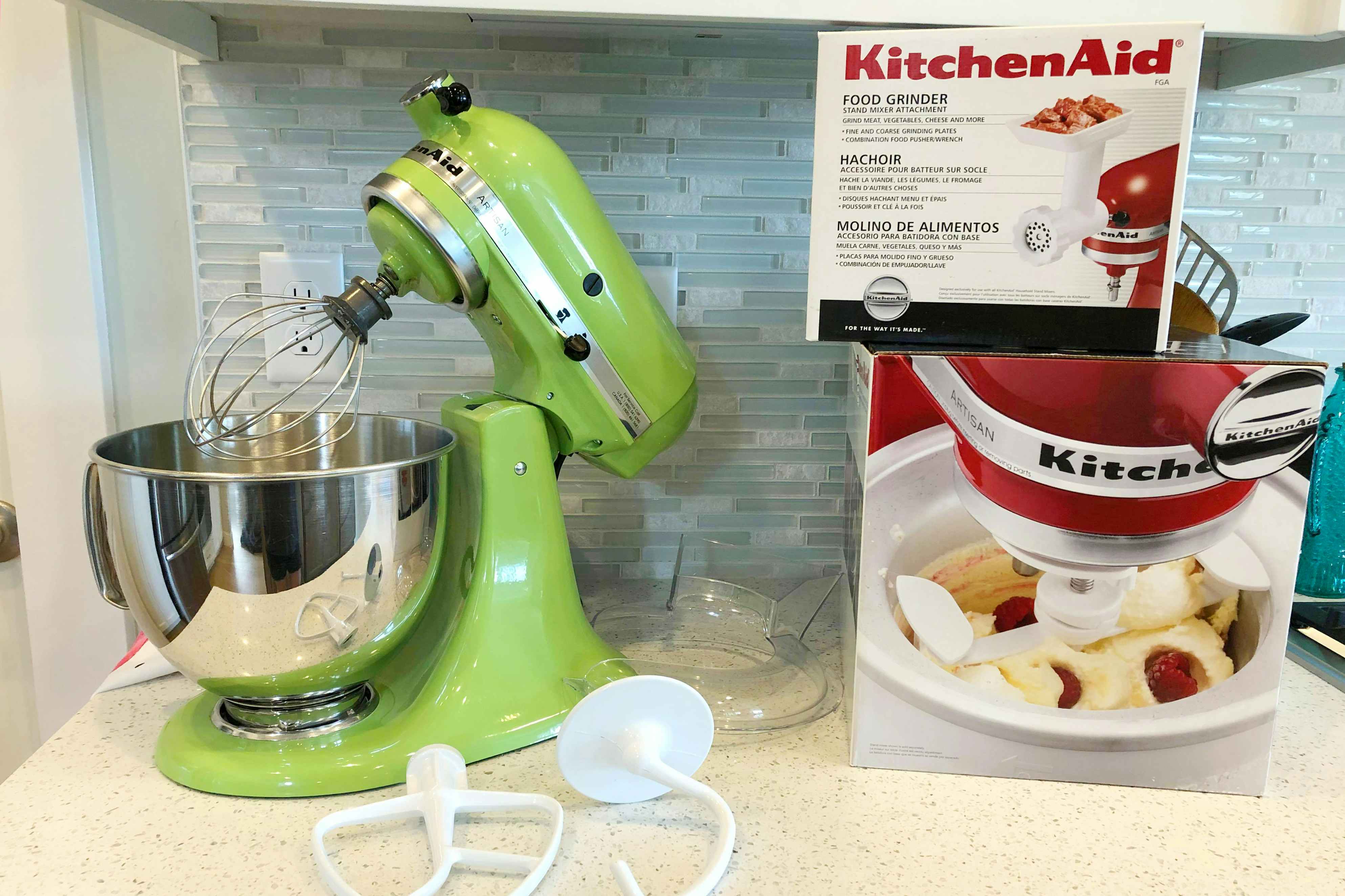 KitchenAid brand white coated stand mixer paddle: 373 ppm Lead + 7 ppm  Cadmium.