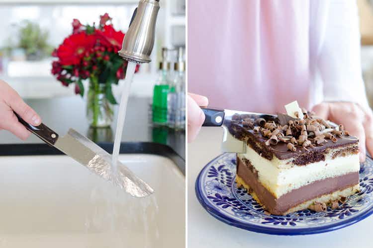 woman-running-a-knife-under-hot-water-in-the-sink-next-to-a-slice-of-cake