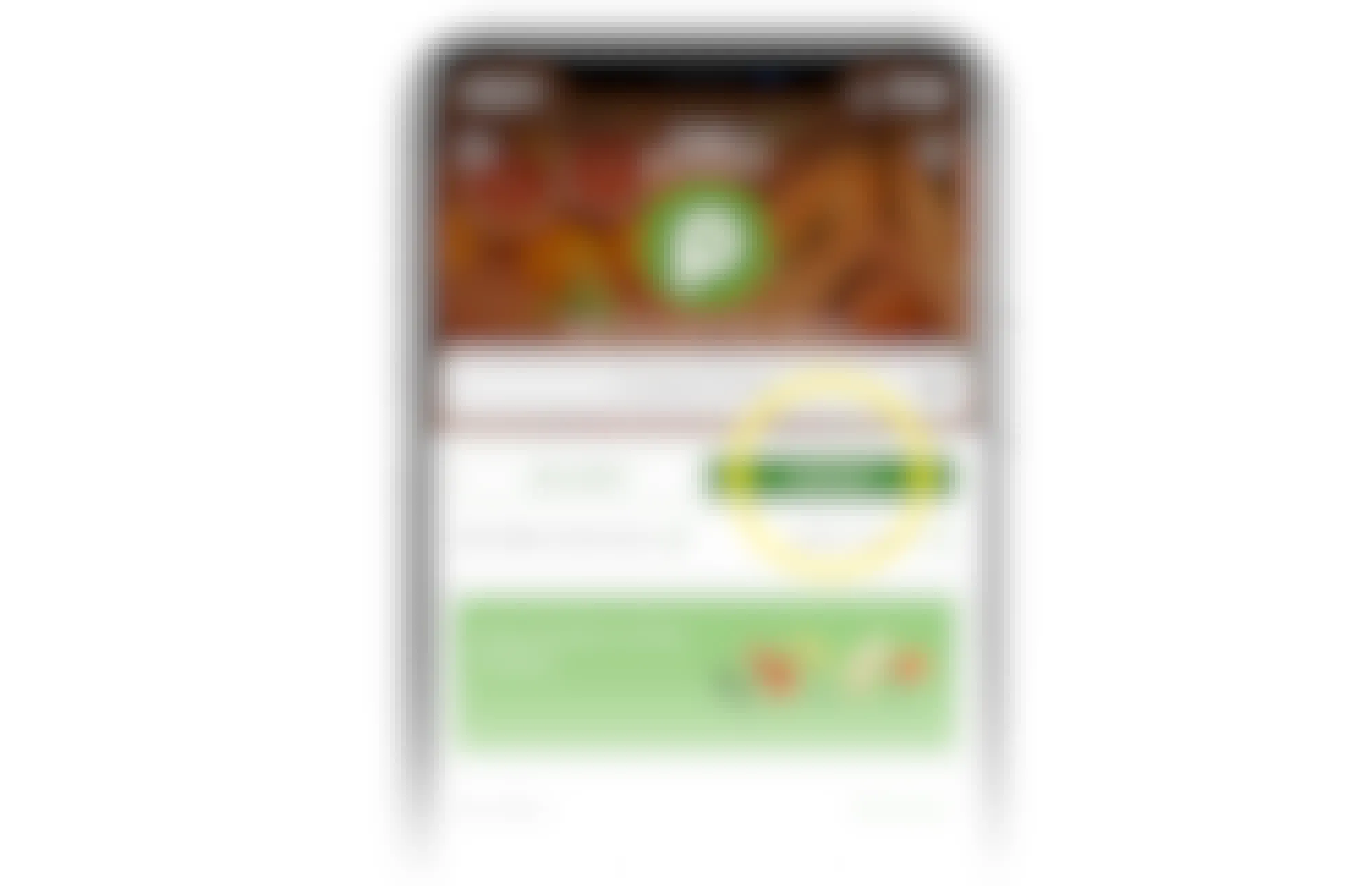Publix app on iPhone screen with pickup button circled