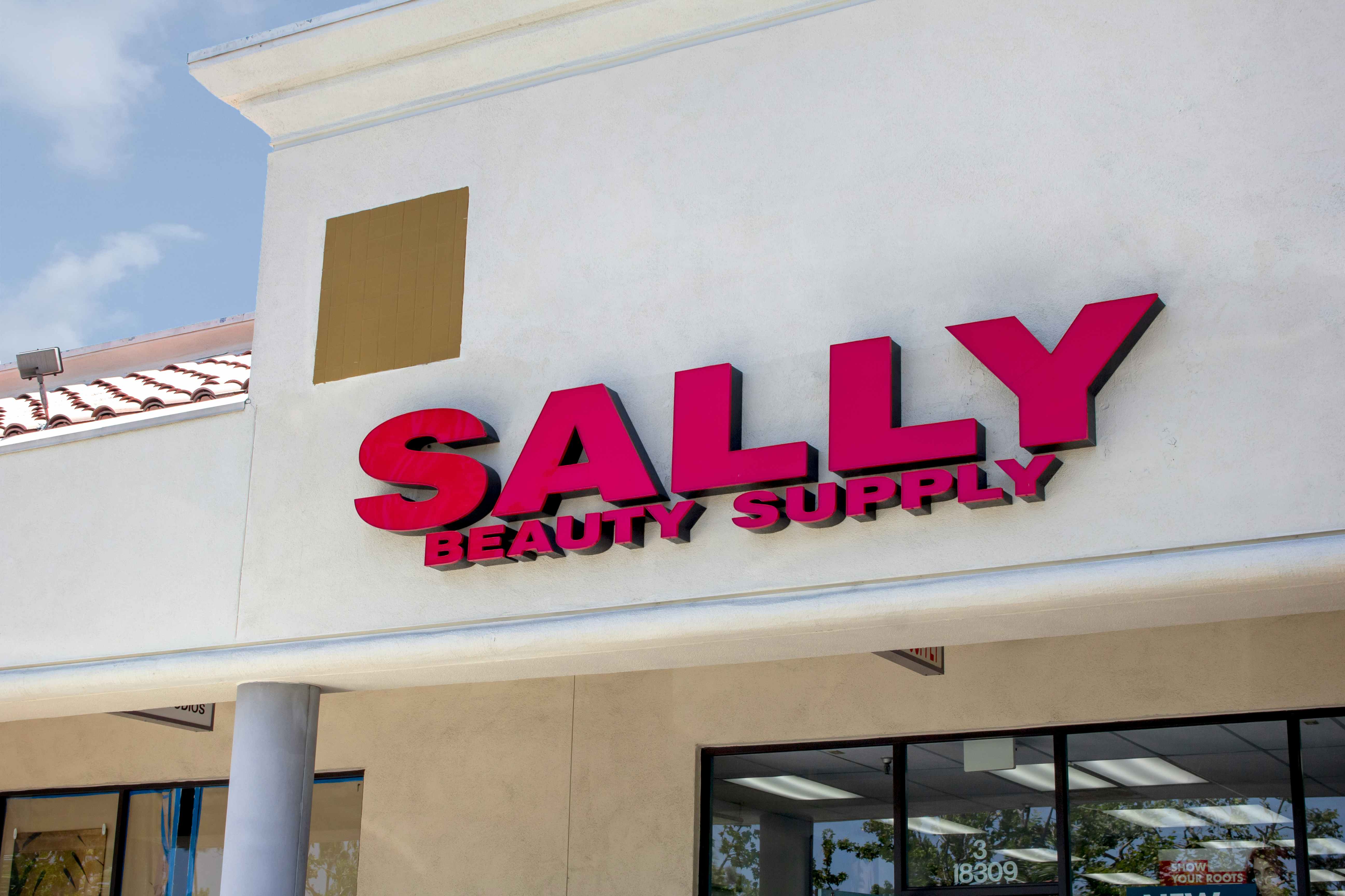 Sally beauty supply store front sign