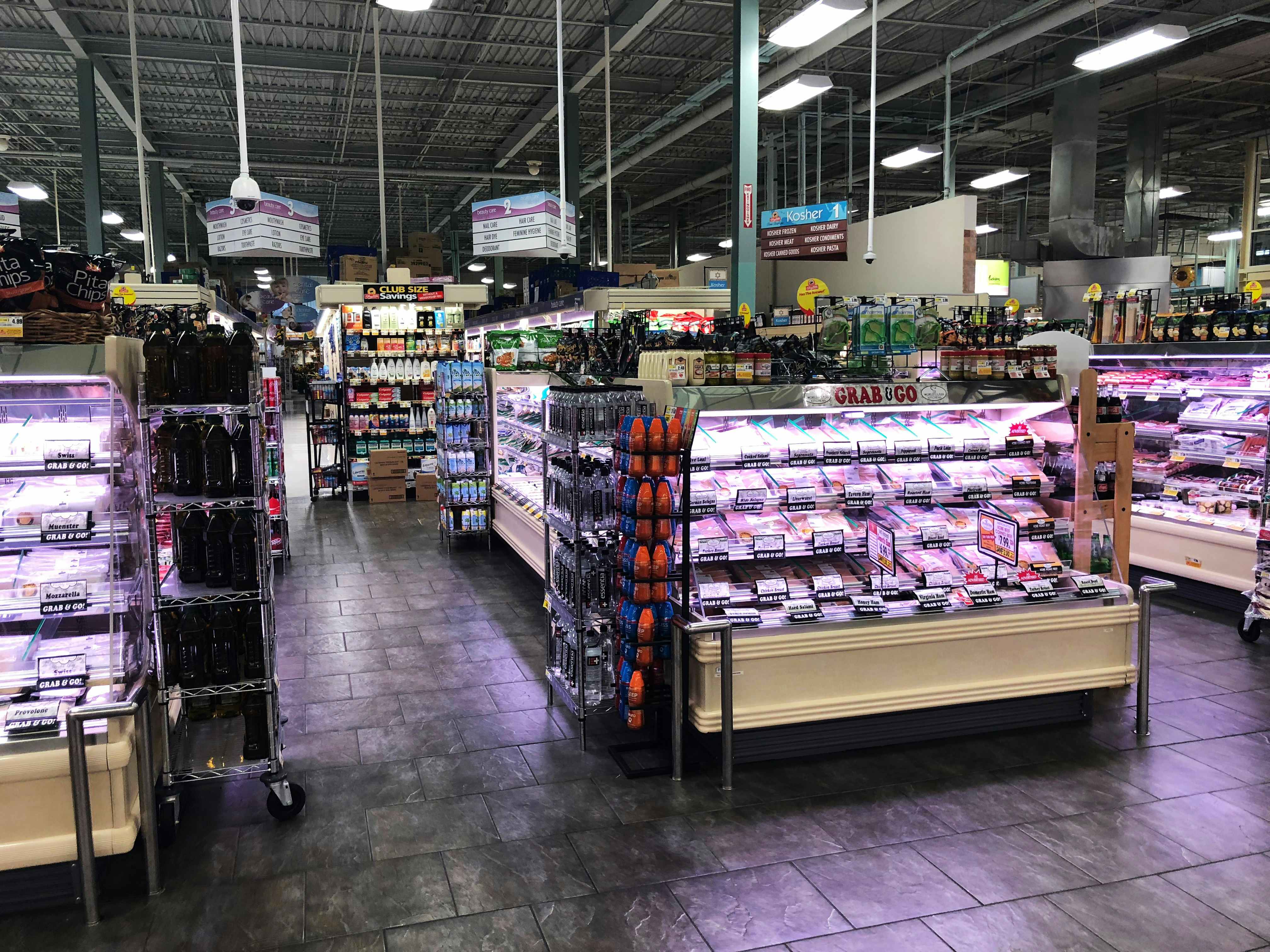 ShopRite food aisles in a grocery store