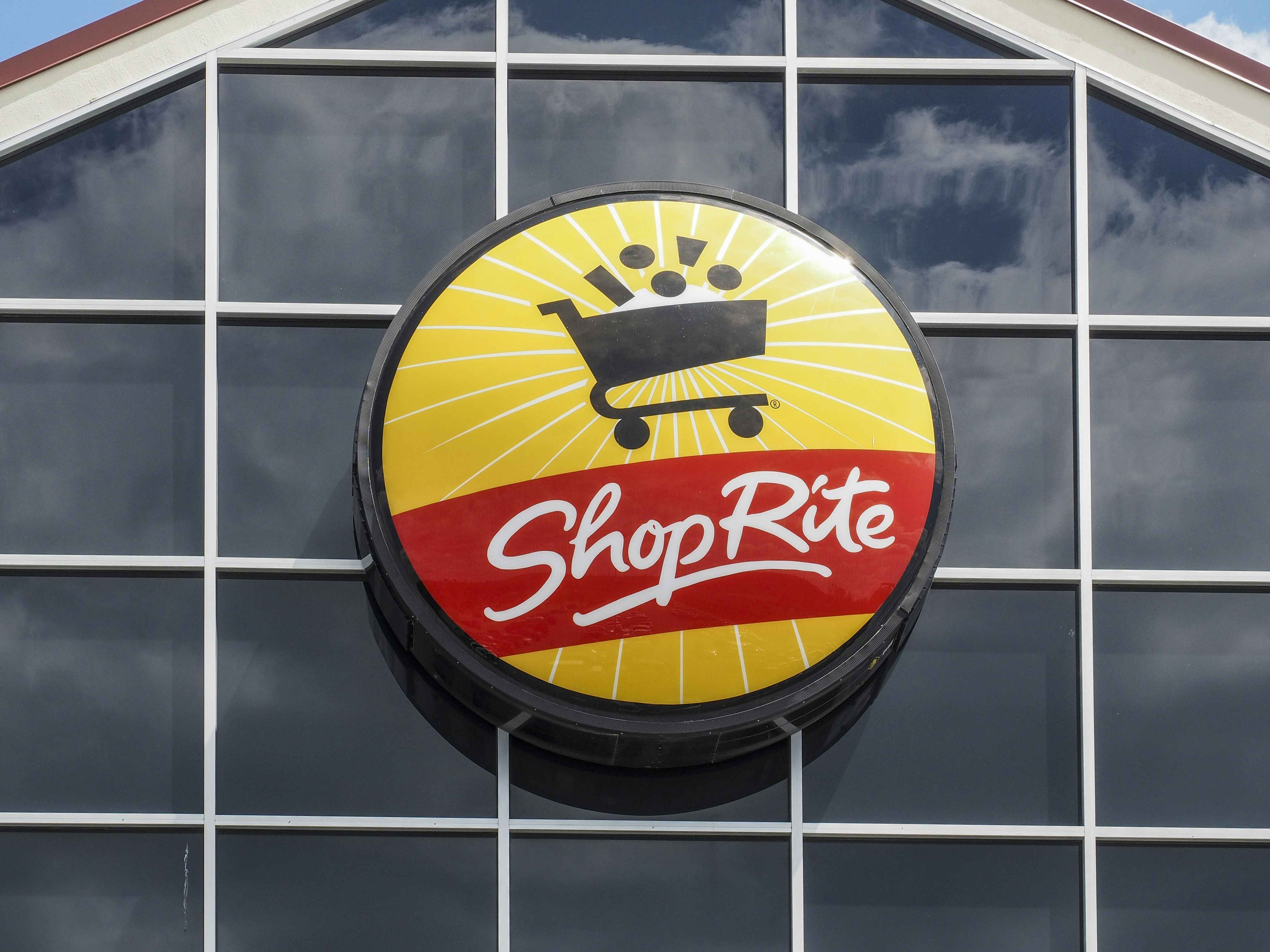 The ShopRite logo on a building