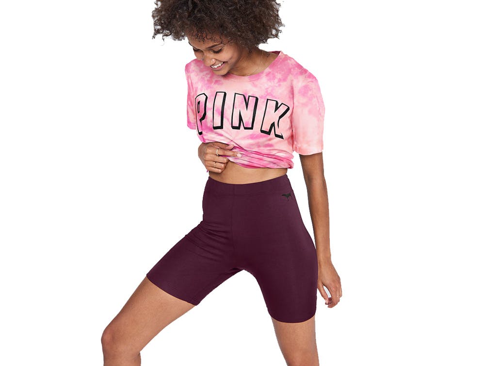 victorias secret pink bike shorts