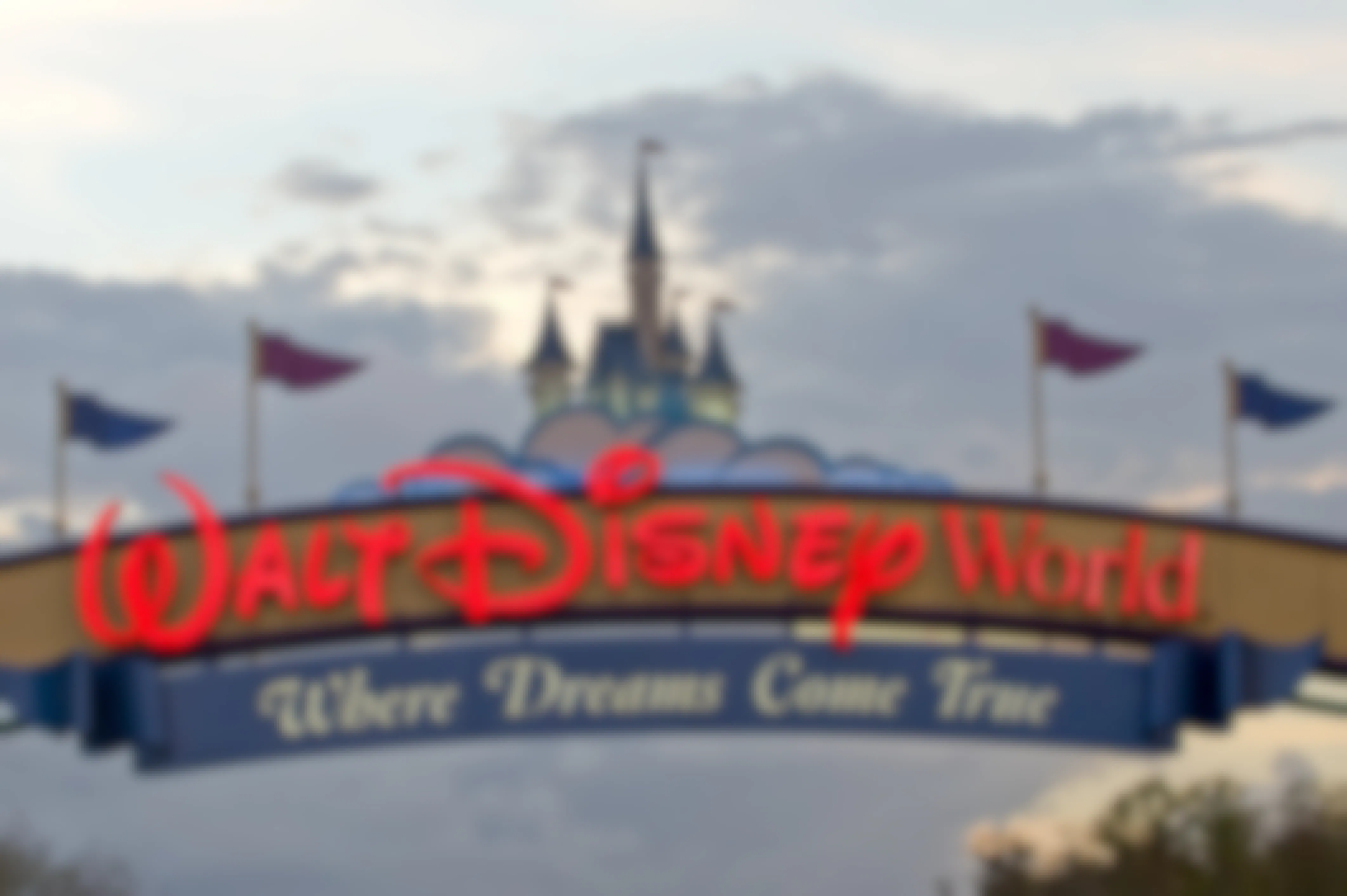 The sign for Walt Disney World Park.