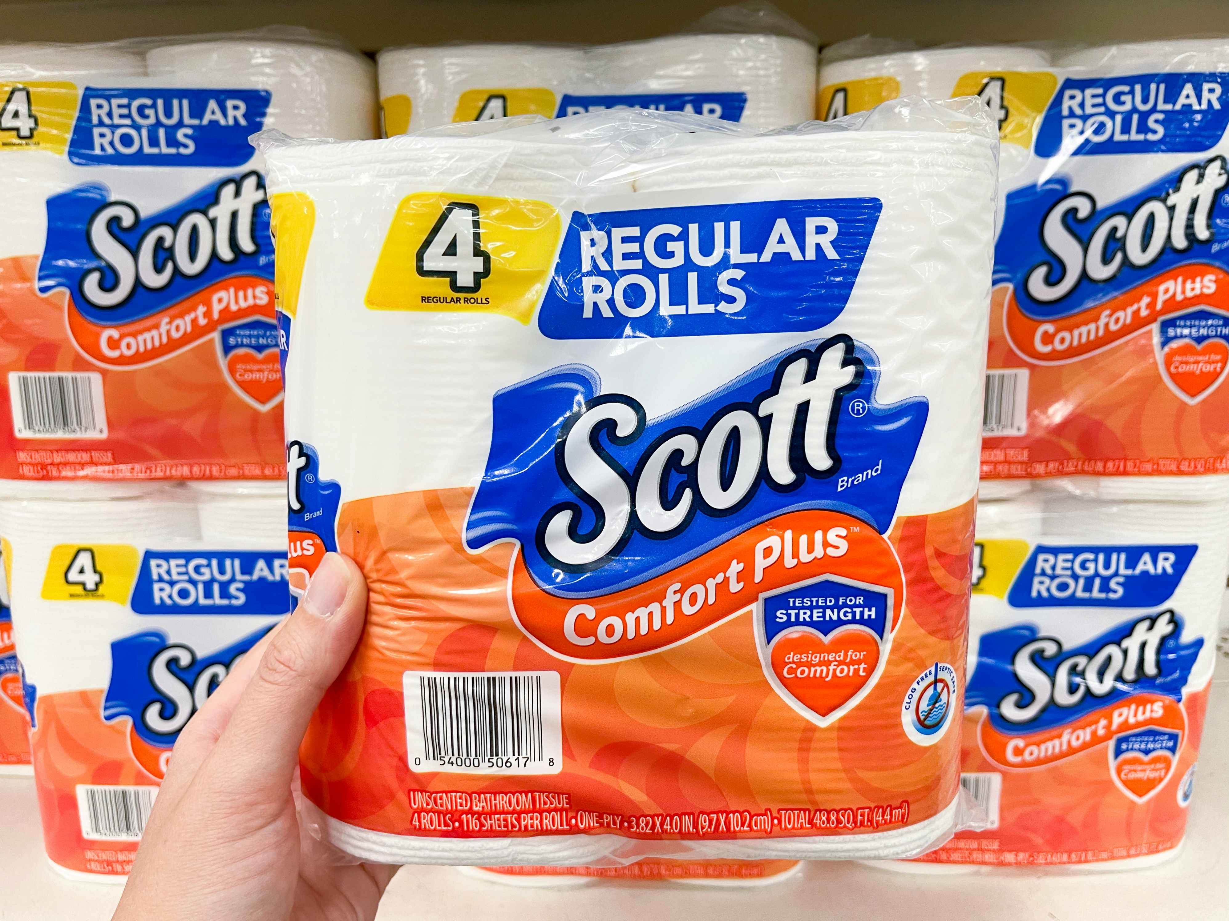 Scott Comfort plus 4 packs of toilet paper