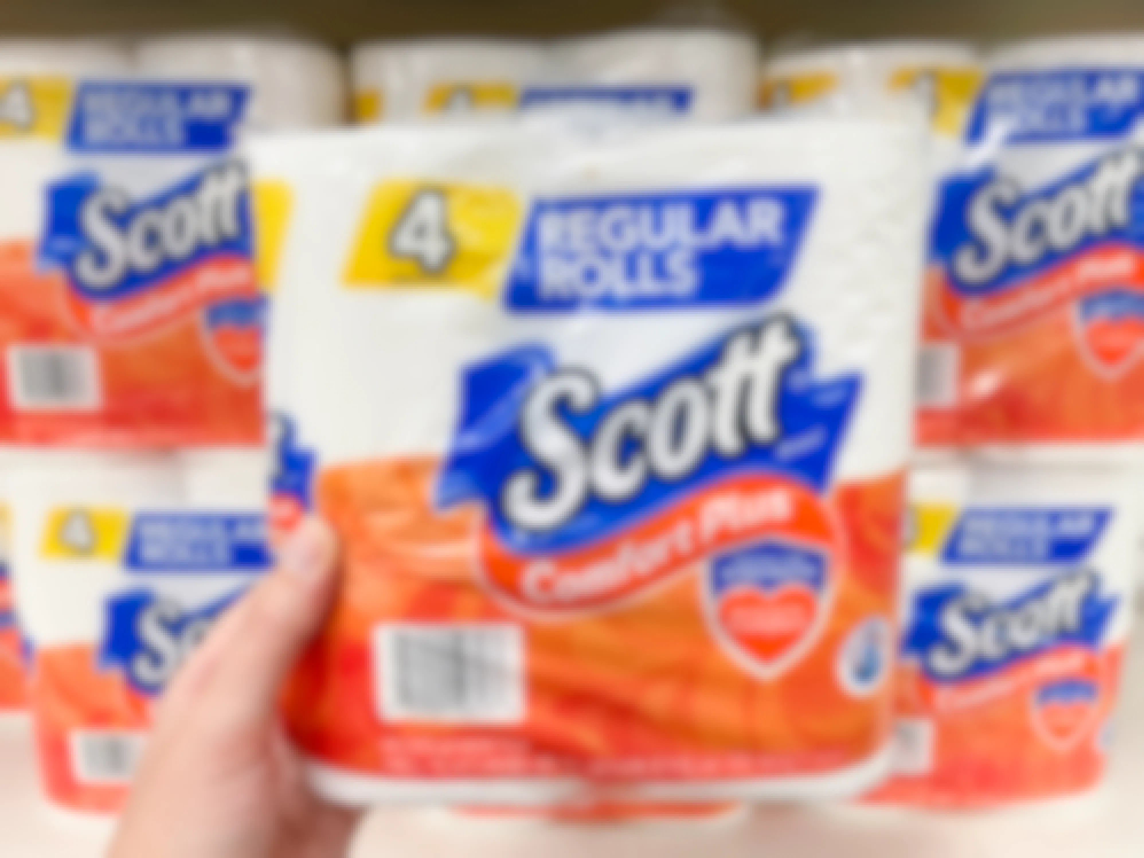 Scott Comfort plus 4 packs of toilet paper
