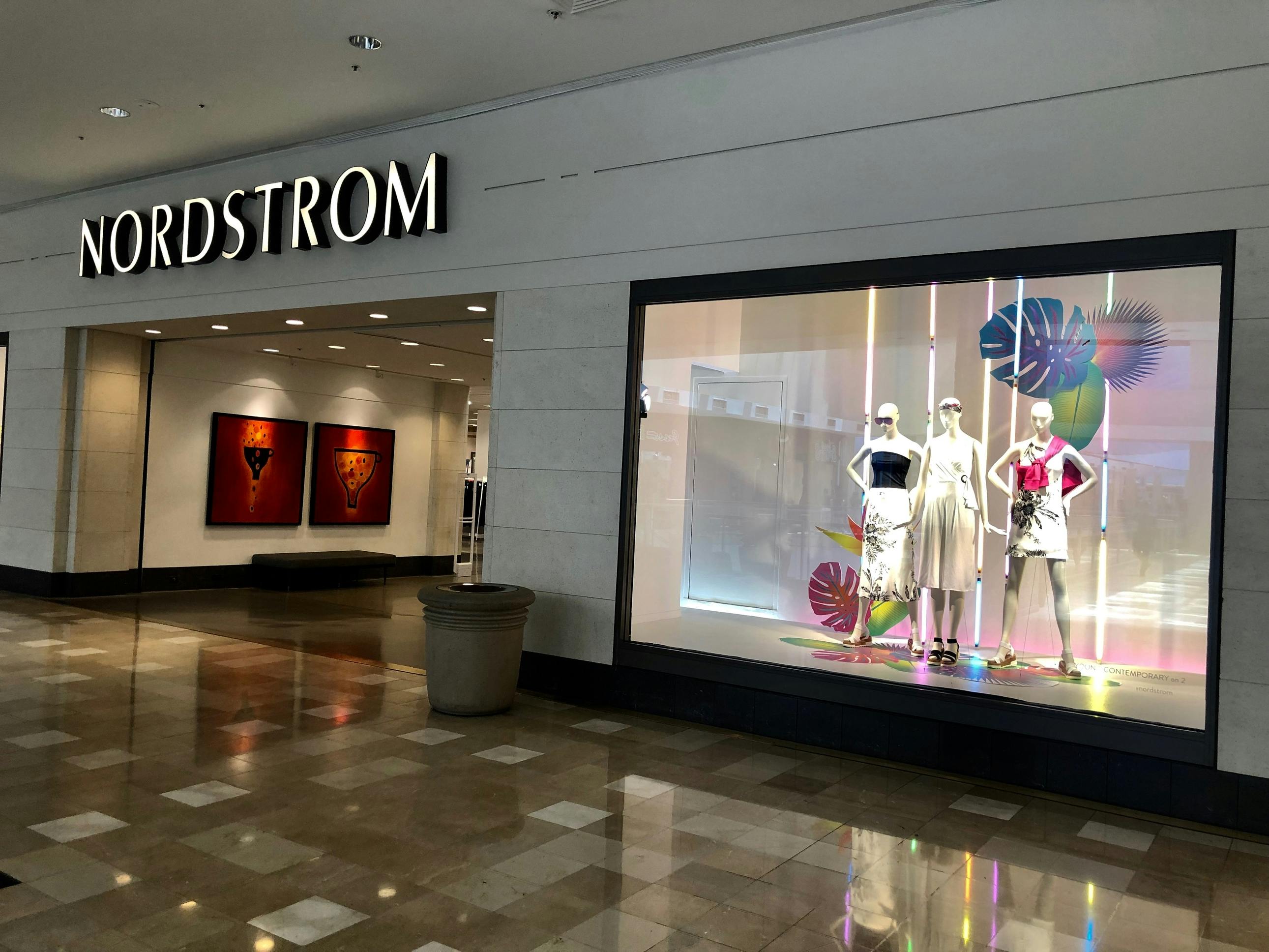 Norstrom store front and entrance.