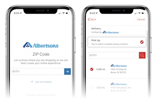 Albertsons Grocery pickup app