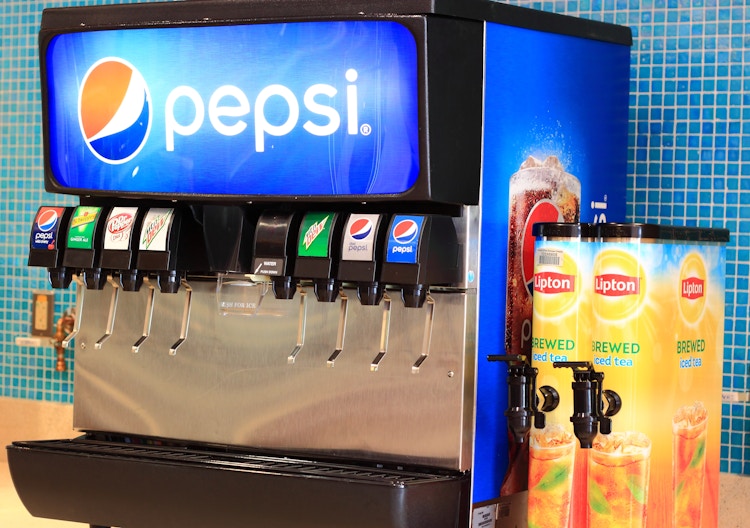 Pepsi soda fountain drink dispenser