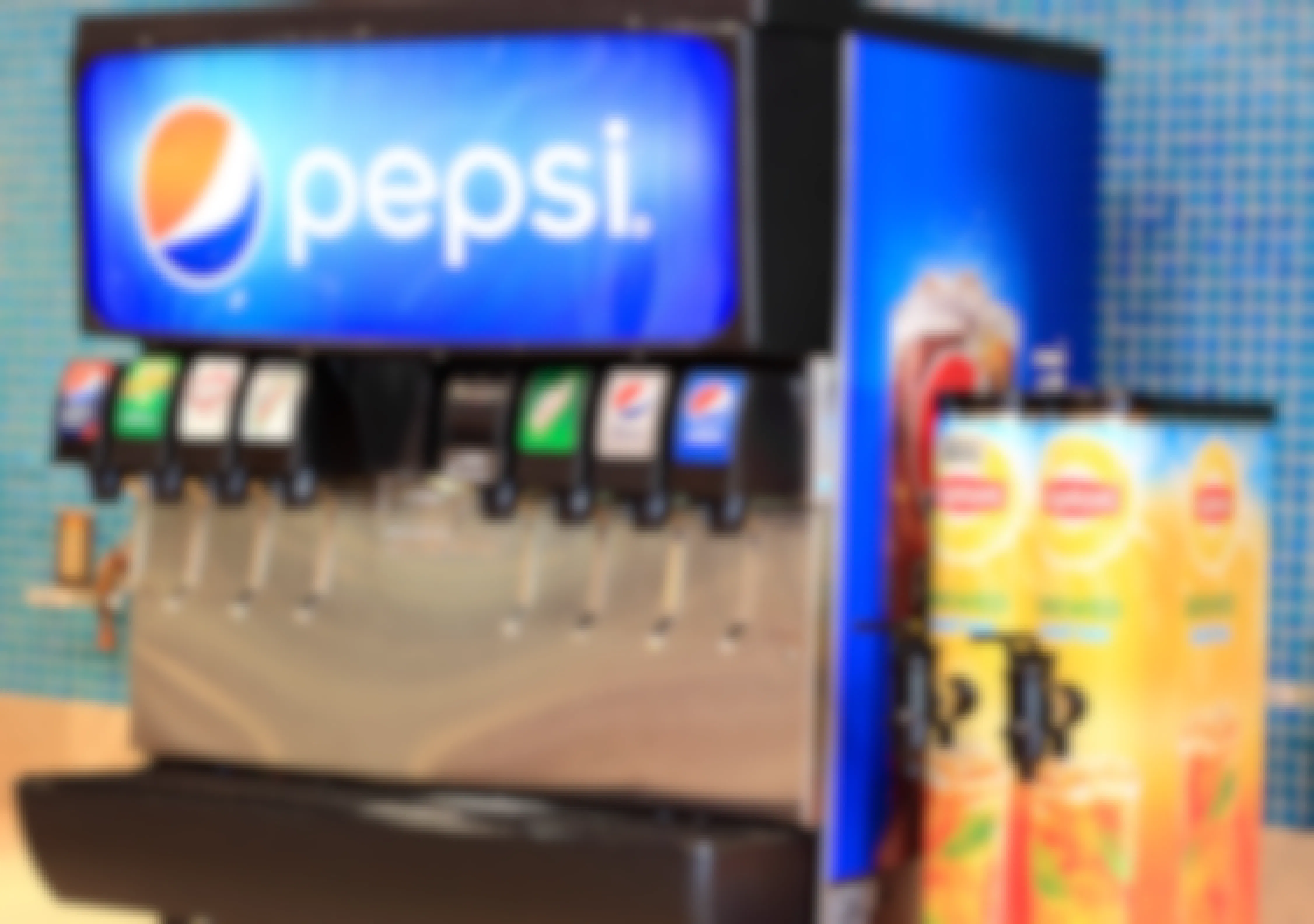 Pepsi soda fountain drink dispenser