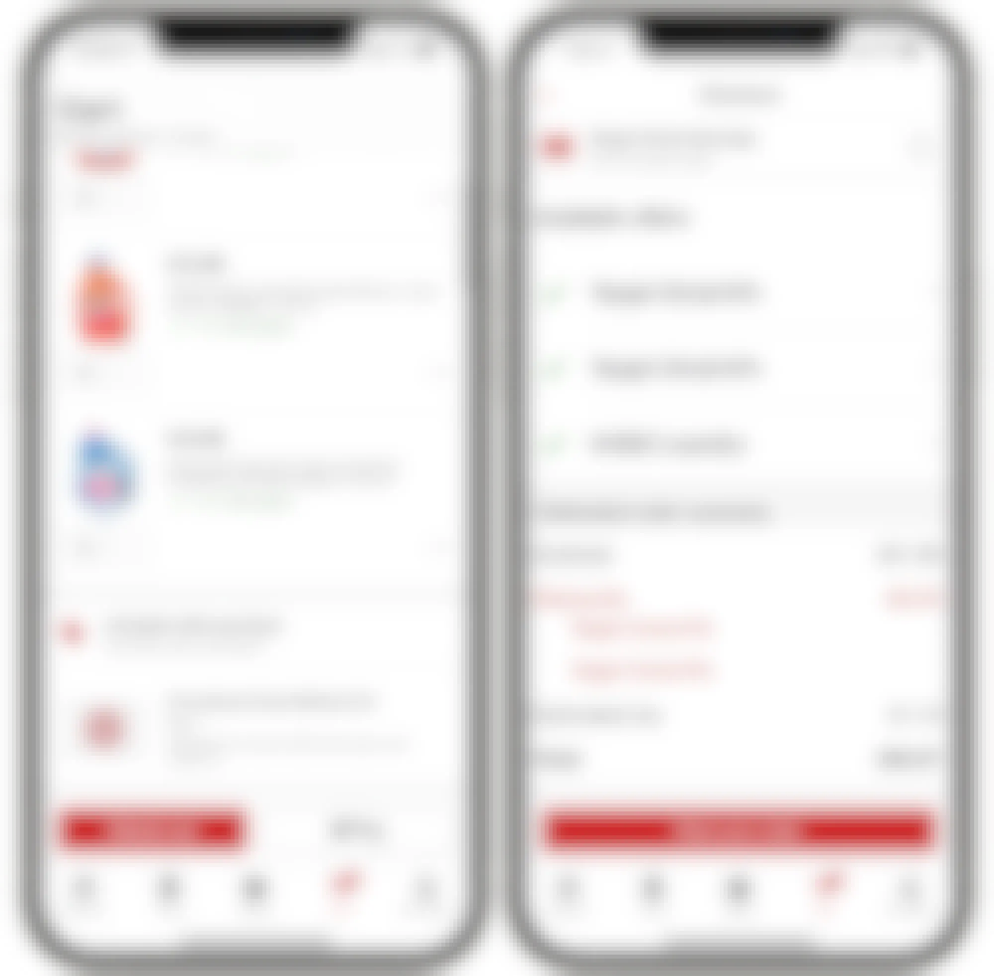 A graphic of two iPhones displaying the user's Cart and Checkout page on the Target Circle app.