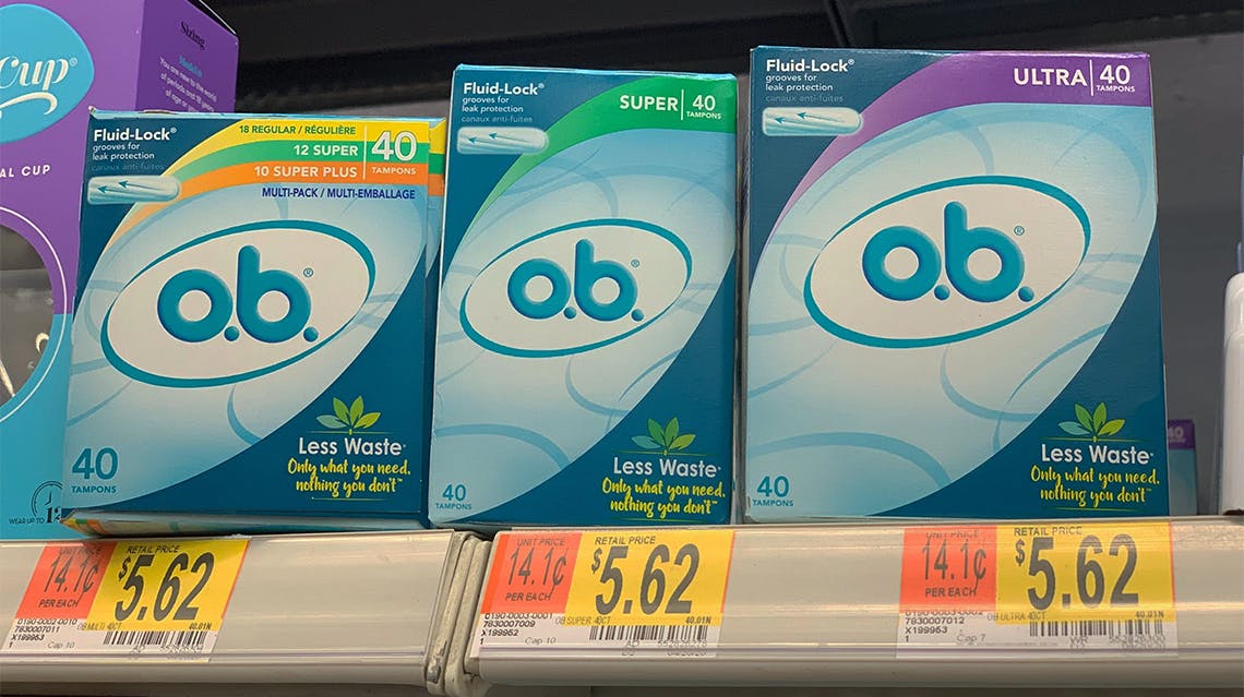 o.b. Tampons, Only 2.37 with Walmart Pickup The Krazy Coupon Lady