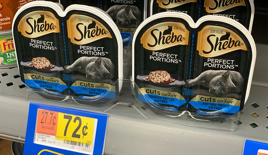 Purina Sheba Wet And Dry Cat Food As Low As 0 36 At Walmart The Krazy Coupon Lady