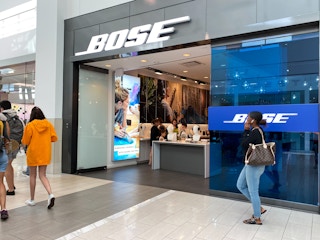 Bose retail store location, store front.