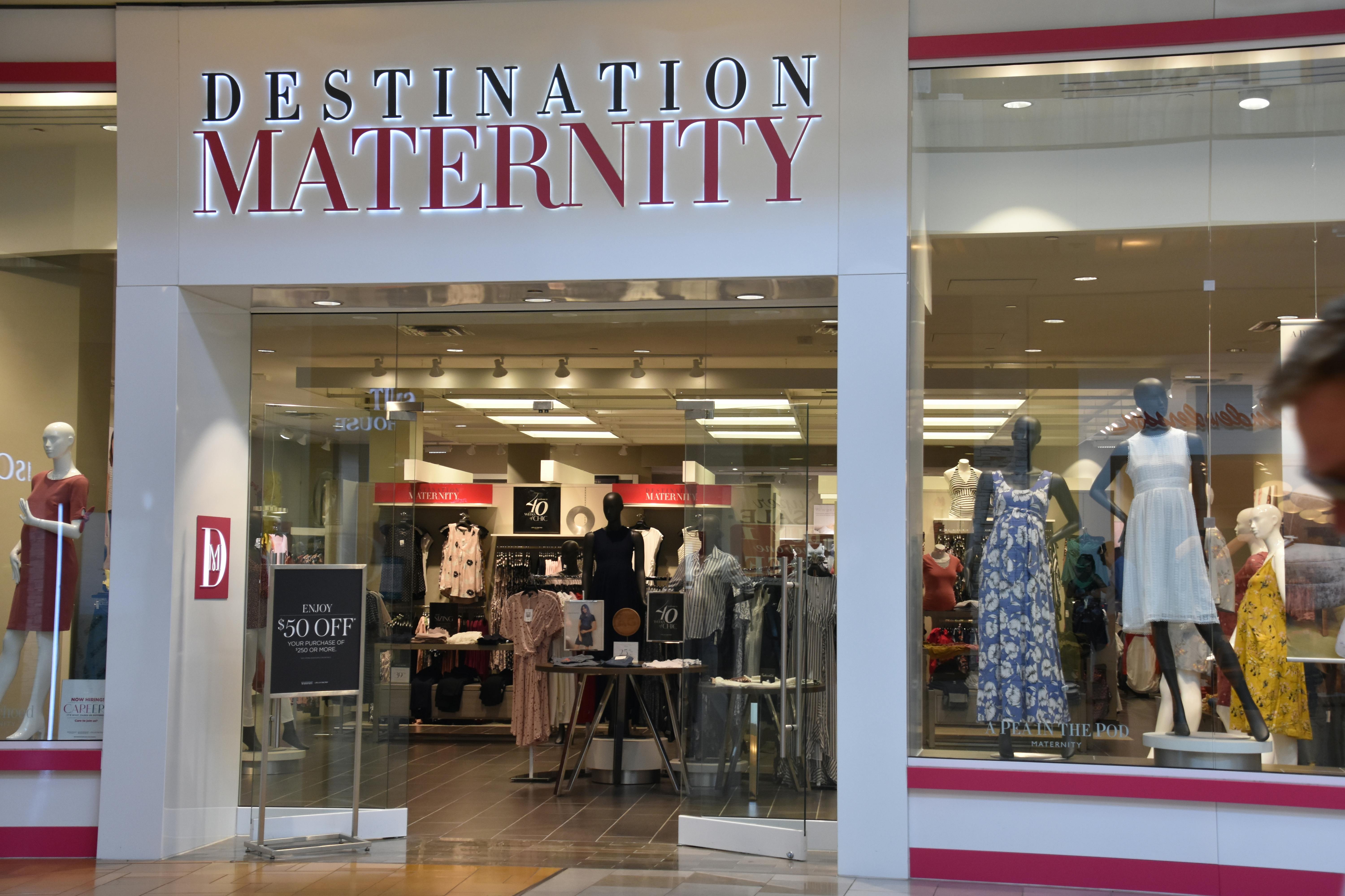 Destination Maternity retail store, store front