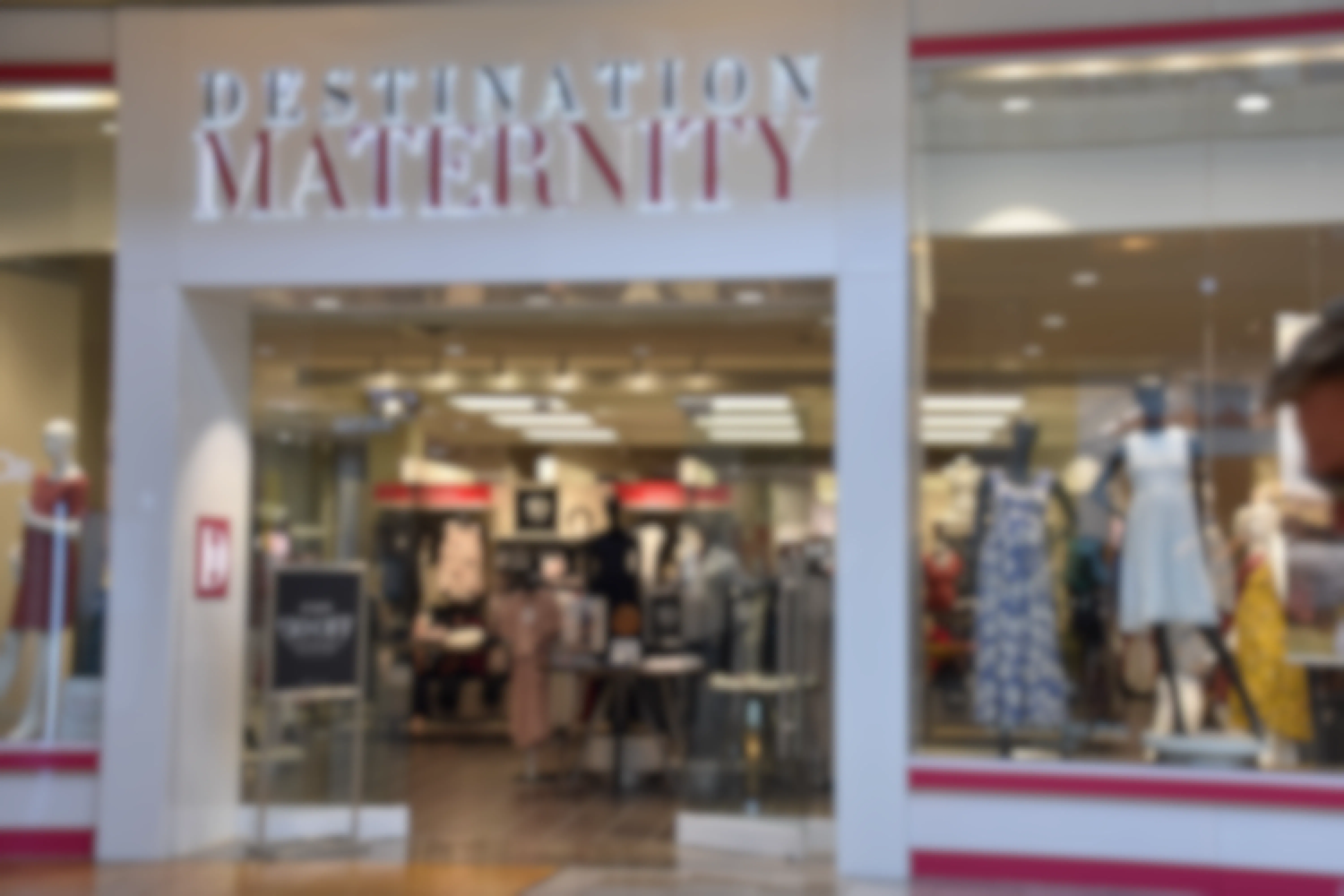 Destination Maternity retail store, store front