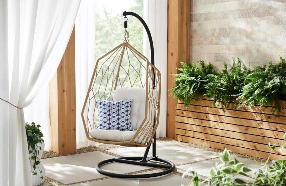 Wicker Patio Egg Chair Swing, as Low as $399 at Home Depot - The Krazy