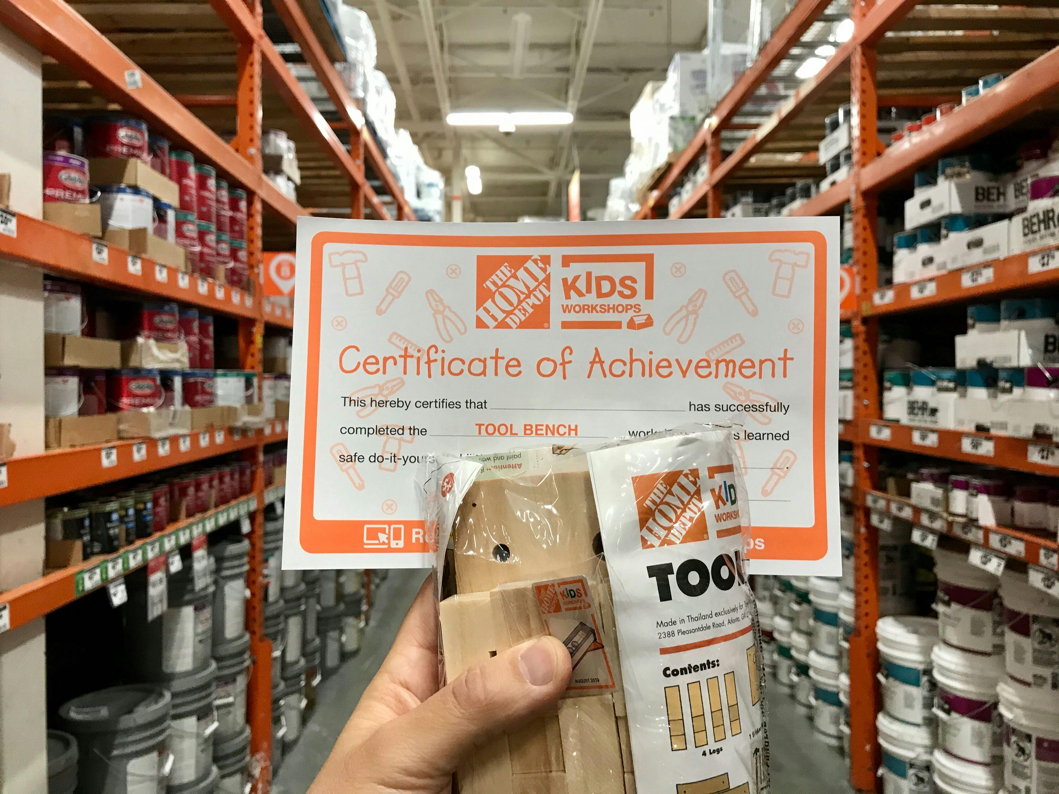 New Home Depot Kids Workshop Crane with Pin and Certificate September 2020 