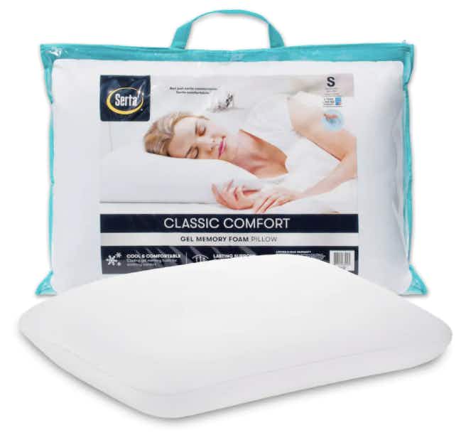 kohls Serta Classic Comforter Gel Memory Foam Pillow stock image 2020