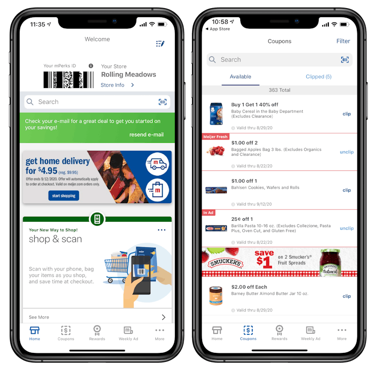Meijer mPerks app