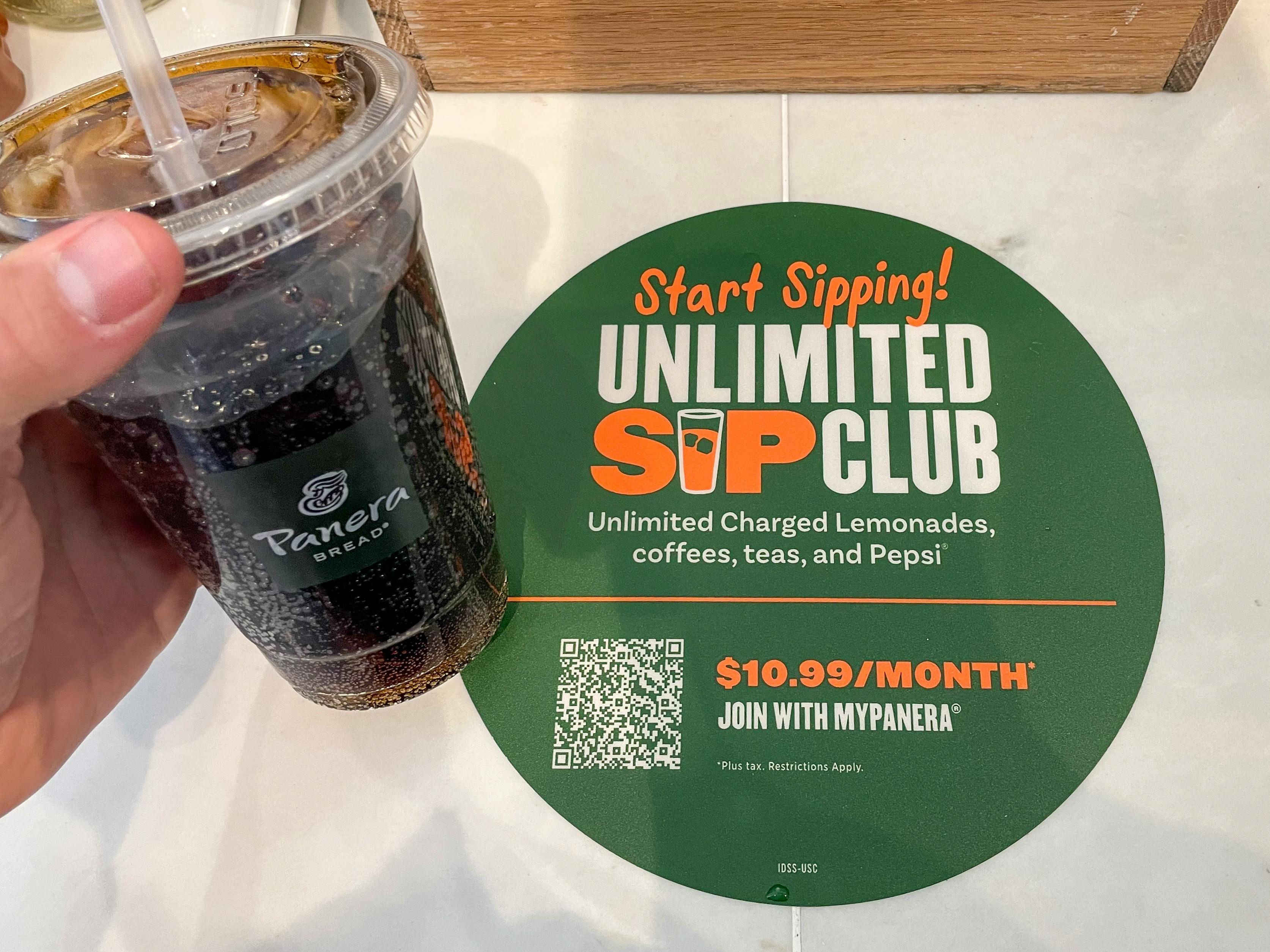 unlimited sip club panera