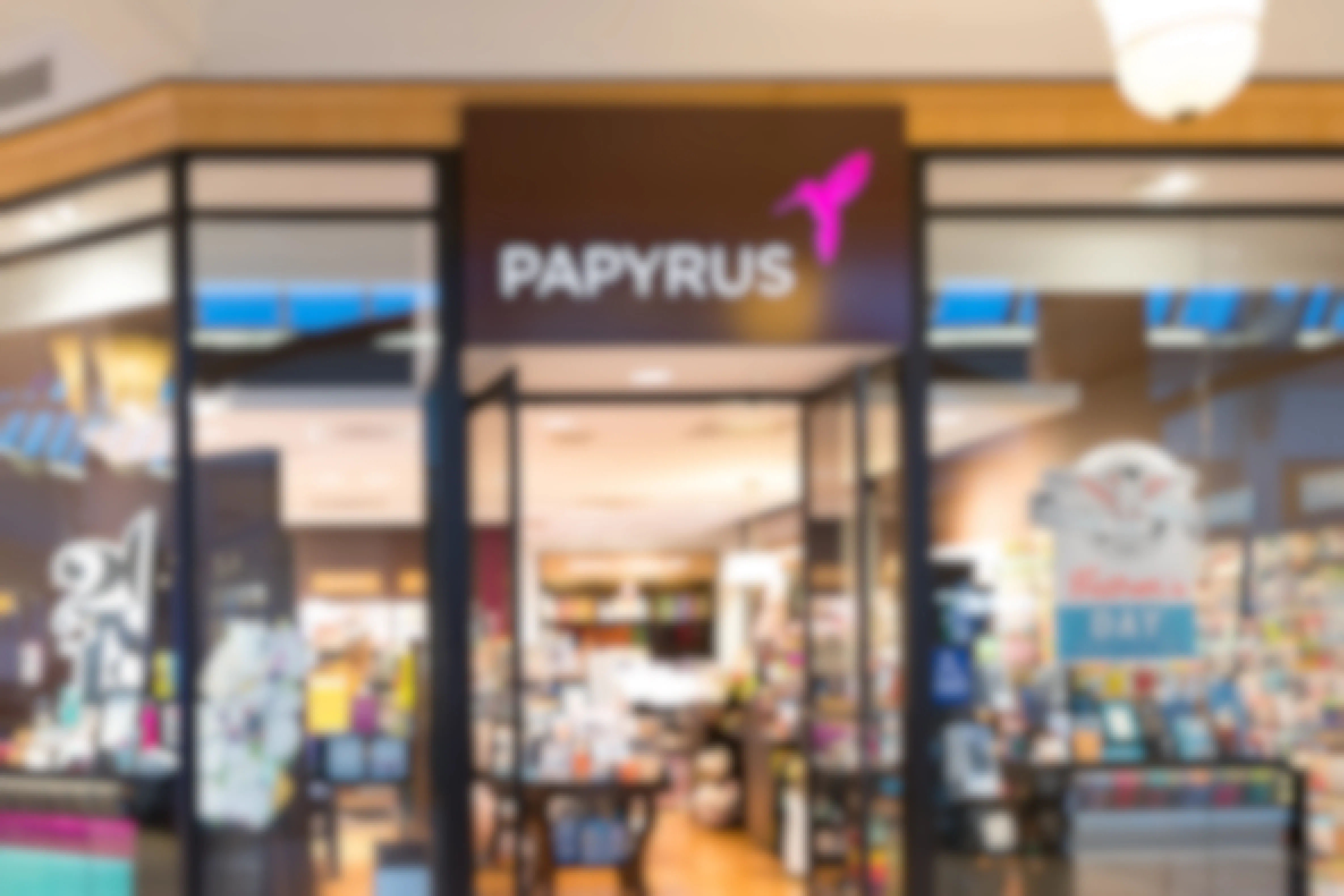 Papyrus retail store location, store front.