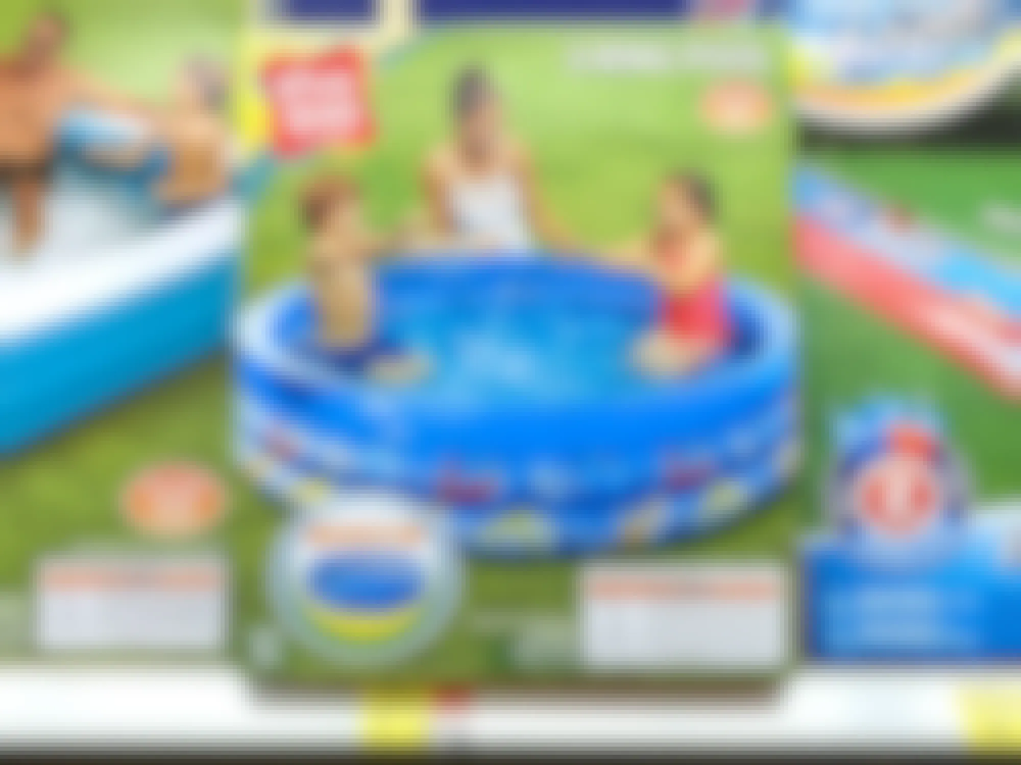 play day 3-ring pool for $7.97 on walmart store shelf