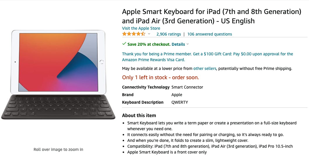 Apple keyboard deal on Amazon Warehouse