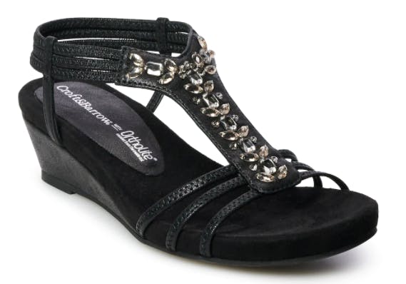 kohls womens black sandals