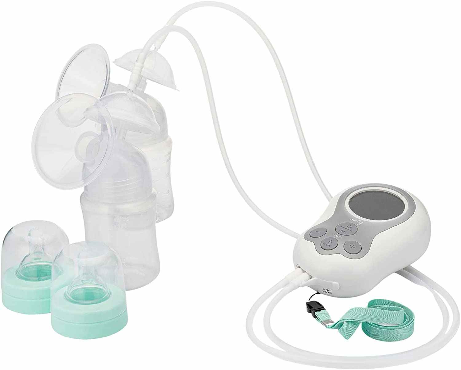 A Motif Duo breast pump on a white background.
