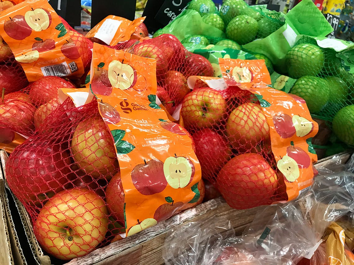 bagged apples at Target.