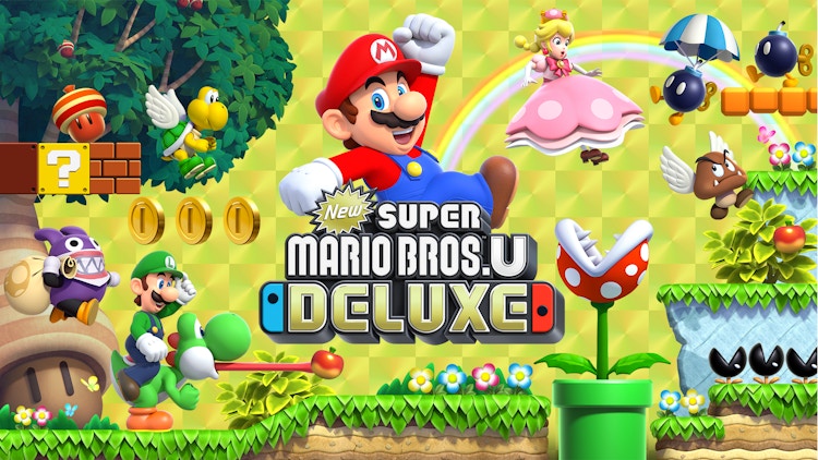 super mario bros U deluxe poster from nintendo