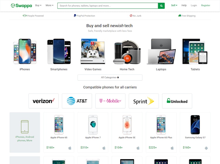 home page swappa