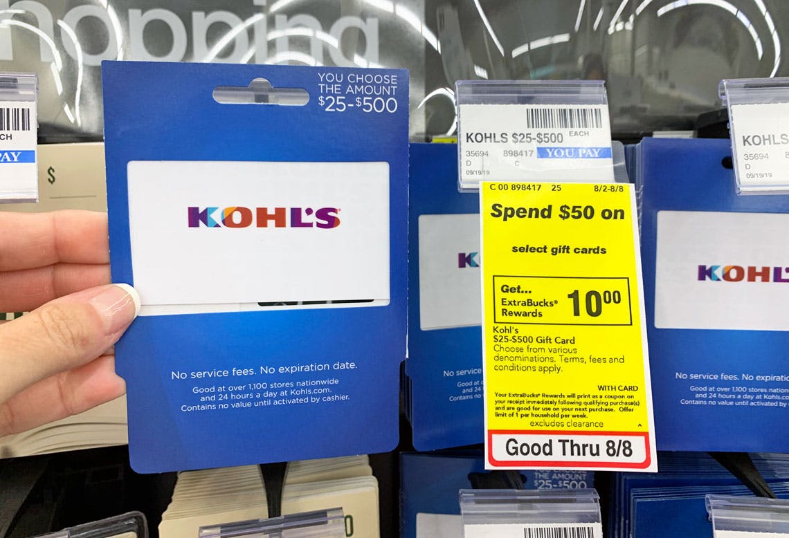 Save 10 on Gift Cards at CVS Kohl's, Cabela's, & Bass