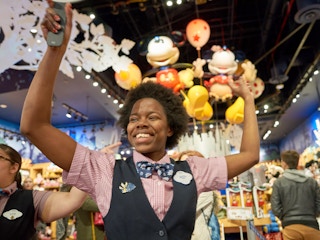A Disney employee in a store