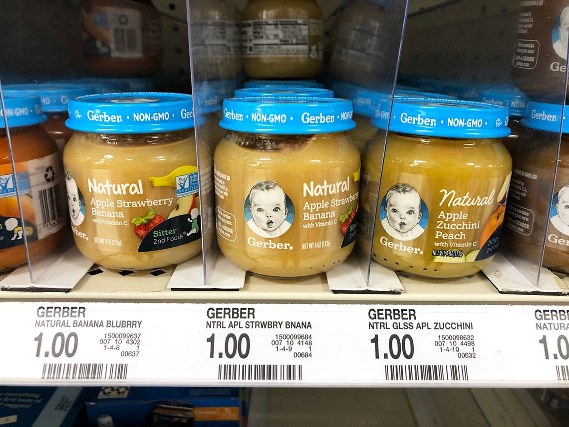 gerber baby food storage