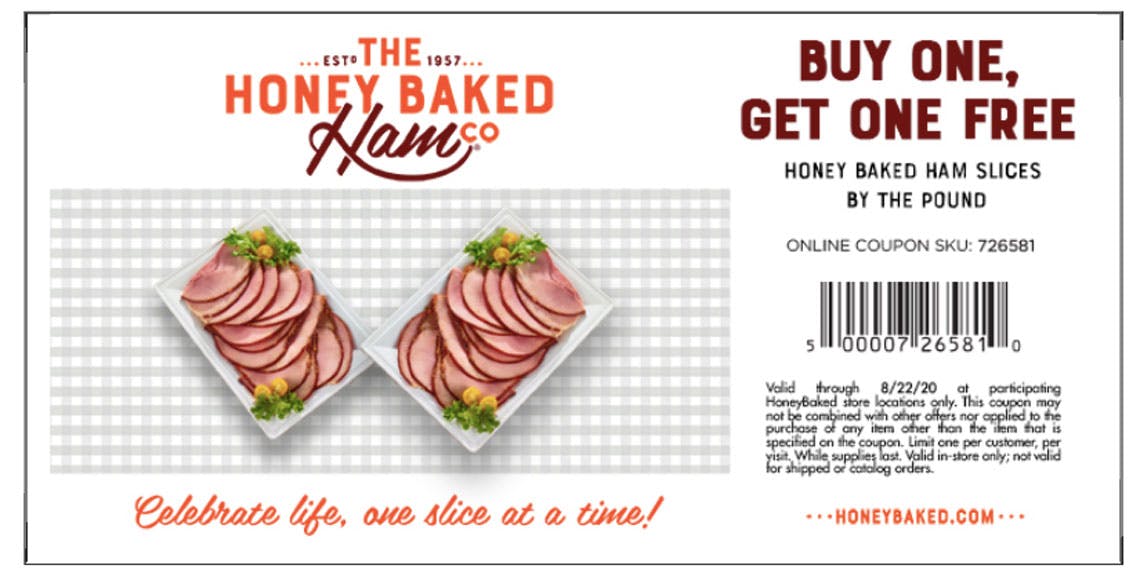 Bogo Free Honey Baked Ham Slices By The Pound The Krazy Coupon Lady
